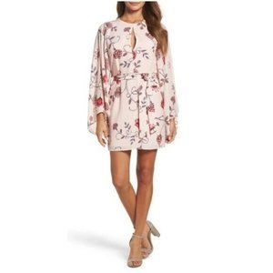 Nordstrom pink floral mini dress